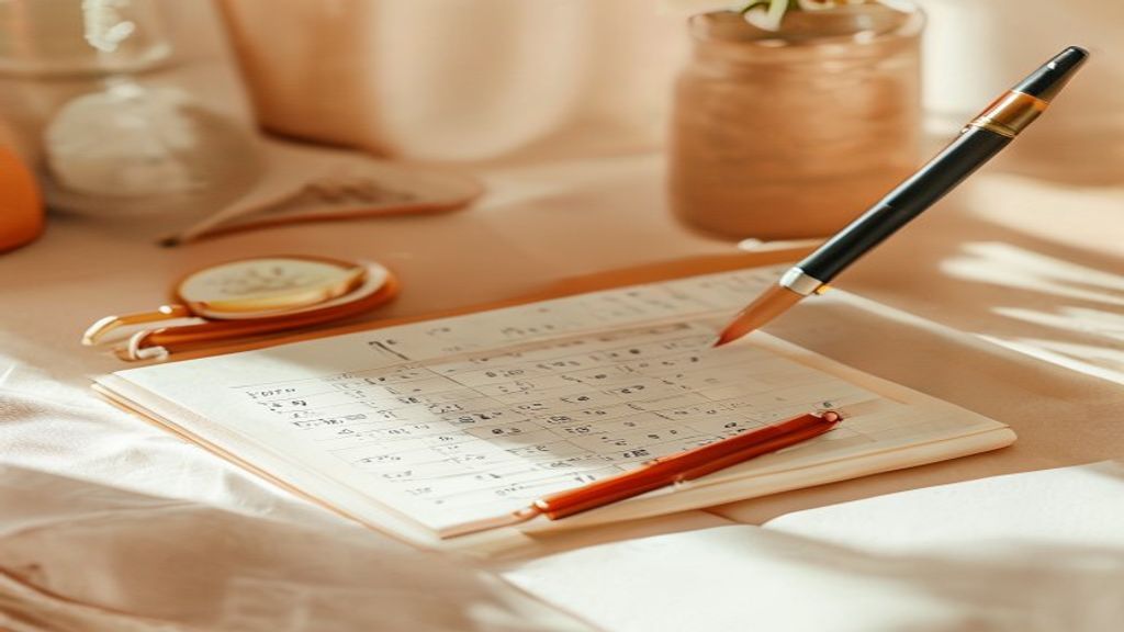Planleggingsbord med kalender og notater